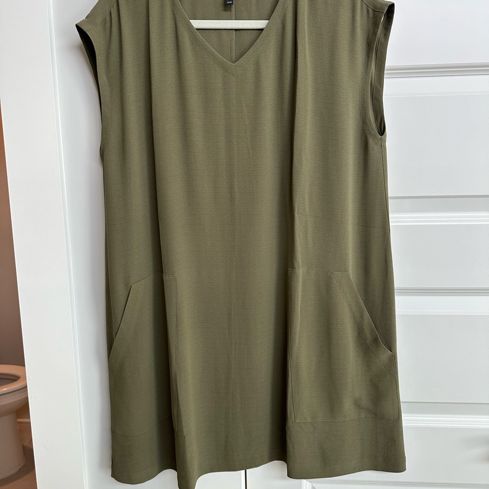 Eileen Fisher silk sap sleeve tunic top